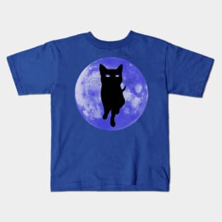 Blue Moon Kitty 3 Kids T-Shirt